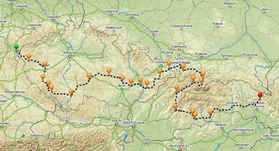 Peace Run 2015 - mapka