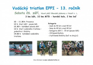 Vodácký triatlon EPPI 2015 - plakát