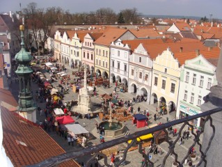 Náměstí v Třeboni a trhy