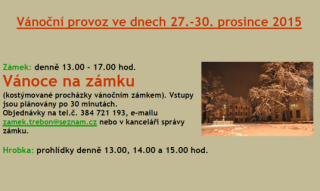Vánoce na zámku Třeboň 2015