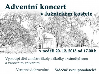 Adventní koncert v lužnickém kostele