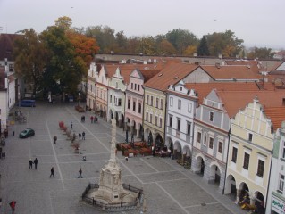 Třeboňské náměstí z vyhlídkové věže