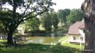 Řeka Lužnice, vytékající z Rožmberku