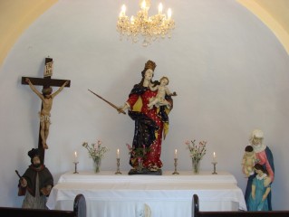 Interier kaple v Břilicích