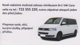 Nová nabídka - odvoz minibusem