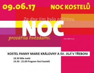 Noc kostelů 2017 v Třeboni