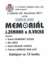 44. Memoriál J. Zemana a A. Vacka