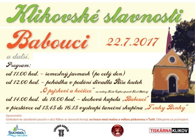 Klikovské slavnosti 2017 - pozvánka