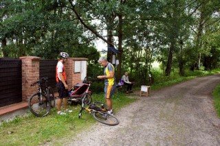 Nucená zastávka účastníků cyklovýletu