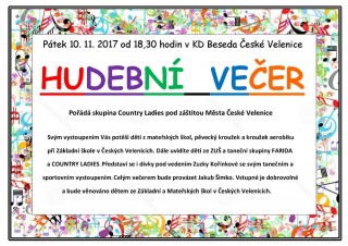 České Velenice - kulturní akce v listopadu 2017