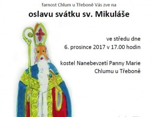 Svátek svatého Mikuláše 2017 v Chlumu u Tř.