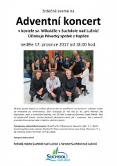 Adventní koncert 2017 v Suchdole nad Lužnicí