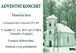 Adventní koncert 2017 v Lužnici