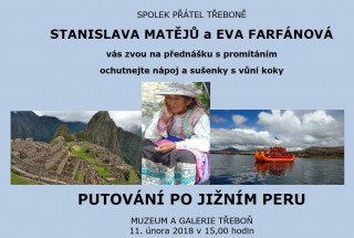 Putování po jižním Peru - přednáška v Třeboni