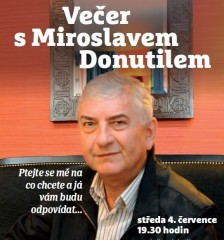 Miroslav Donutil - pozvánka na setkání v červenci 2018 