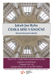 Rybova mše ve Schwarzenberské hrobce vánoce 2018