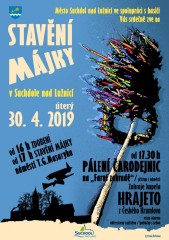 Stavění májky a pálení čarodějnic  v Suchdole n. L.