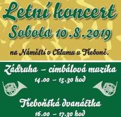Letní koncert v Chlumu u Tř. 2019