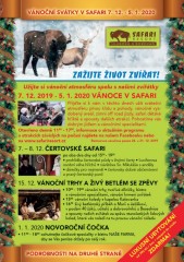 Živý betlém se zpěvy a vánoční trhy v Safari