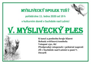 Myslivecký ples v Suchdole nad Lužnicí