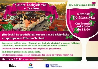 Košt českých vín v Třeboni  2020  + trh