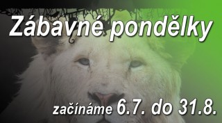 Prázdniny  2020 v ZOO Dvorec - Zábavné pondělky