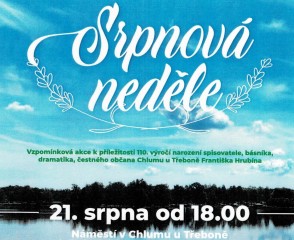 Srpnová neděle -  akce ke 110. výročí narození Fr. Hrubína
