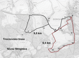 Trocnovská trasa a trasa Nivou Stropnice