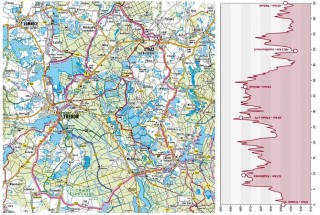 Na kole Třeboňskem - mapka