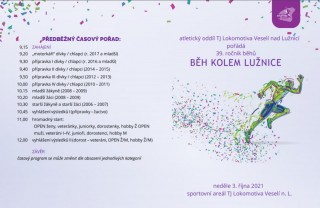 Běh kolem Lužnice 2021 ve Veselí nad Lužnicí