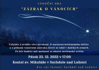 Zázrak o Vánocích (vánoční hra na náměstí)