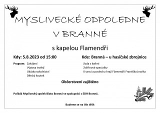 Myslivecké odpoledne v Branné - s kapelou Flamendři 