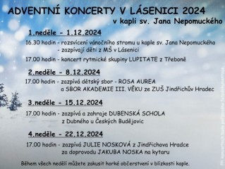 Adventní koncerty 2024 - Lásenice