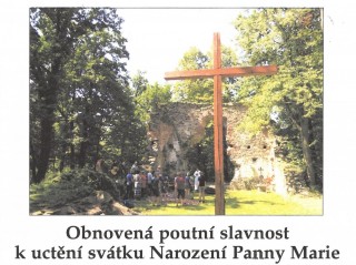 Poutní slavnost na místě bývalého kostela u Lutové