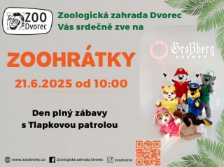 Zoohrátky v ZOO Dvorec  - s Tlapkovou patrolou