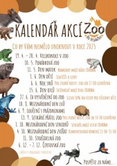 Kalendář akcí 2025 v ZOO