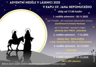Adventní neděle Lásenice - pozvánka na adventní koncert LIONCEAU