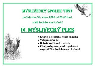 Myslivecký ples v Suchdole nad Lužnicí