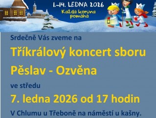 Tříkrálový koncert v Chlumu u Třeboně