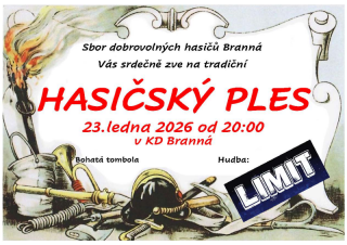 Hasičský ples v Branné