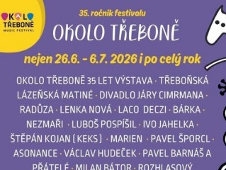 Kalendář koncertů festivalu Okolo Třeboně v průběhu roku 2026