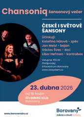 Chansoniq - koncert v Divadelním klubu Borovany