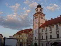 Večerní promítání na třeboňském náměstí